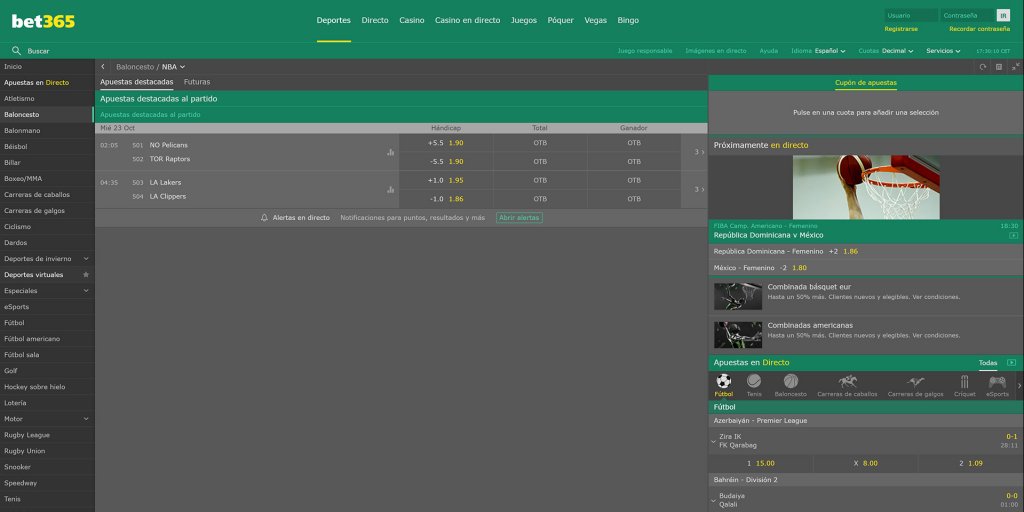 Pronosticos con bet365