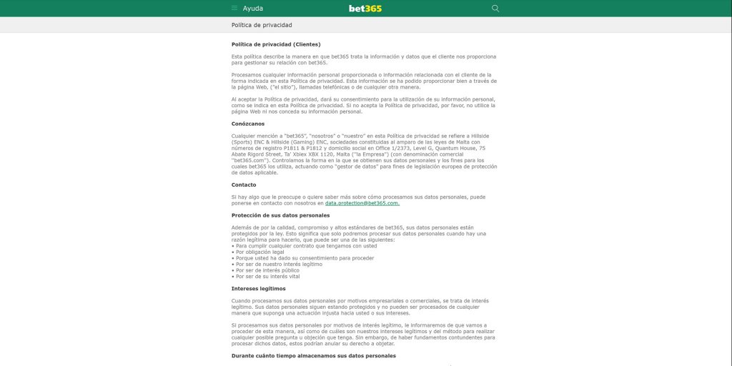 La seguridad en bet365