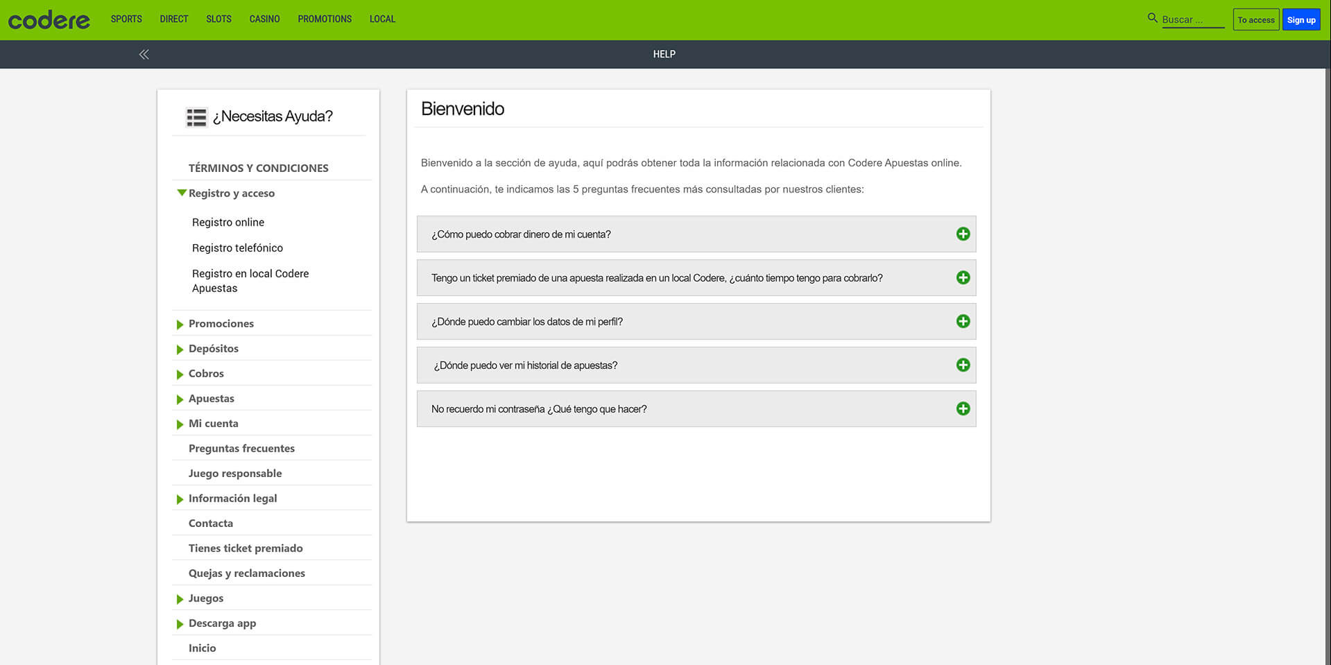 Contacto Codere