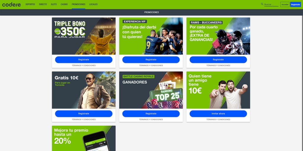 Codere programma VIP