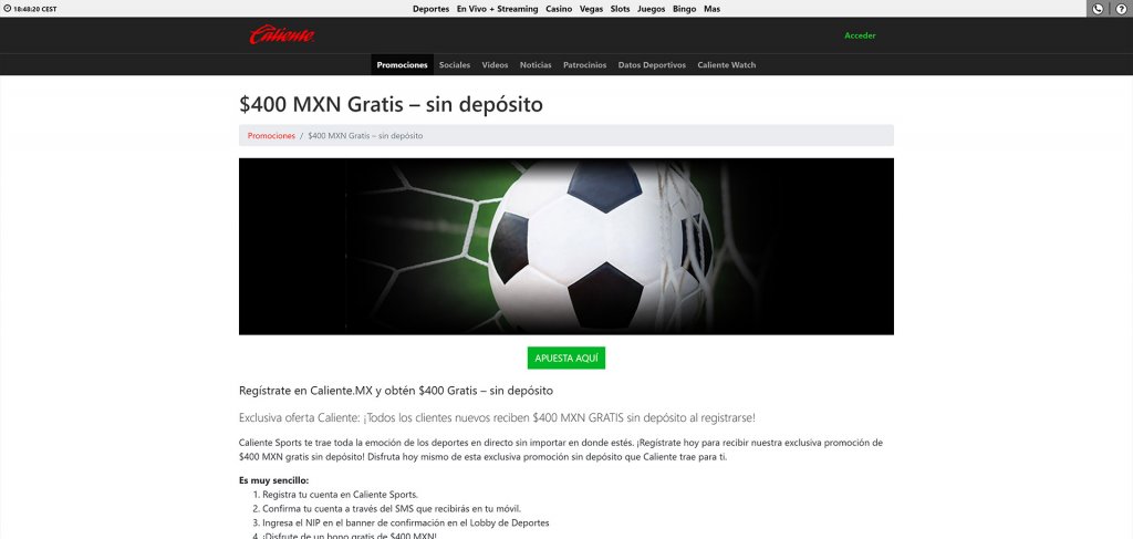 Caliente Live Betting
