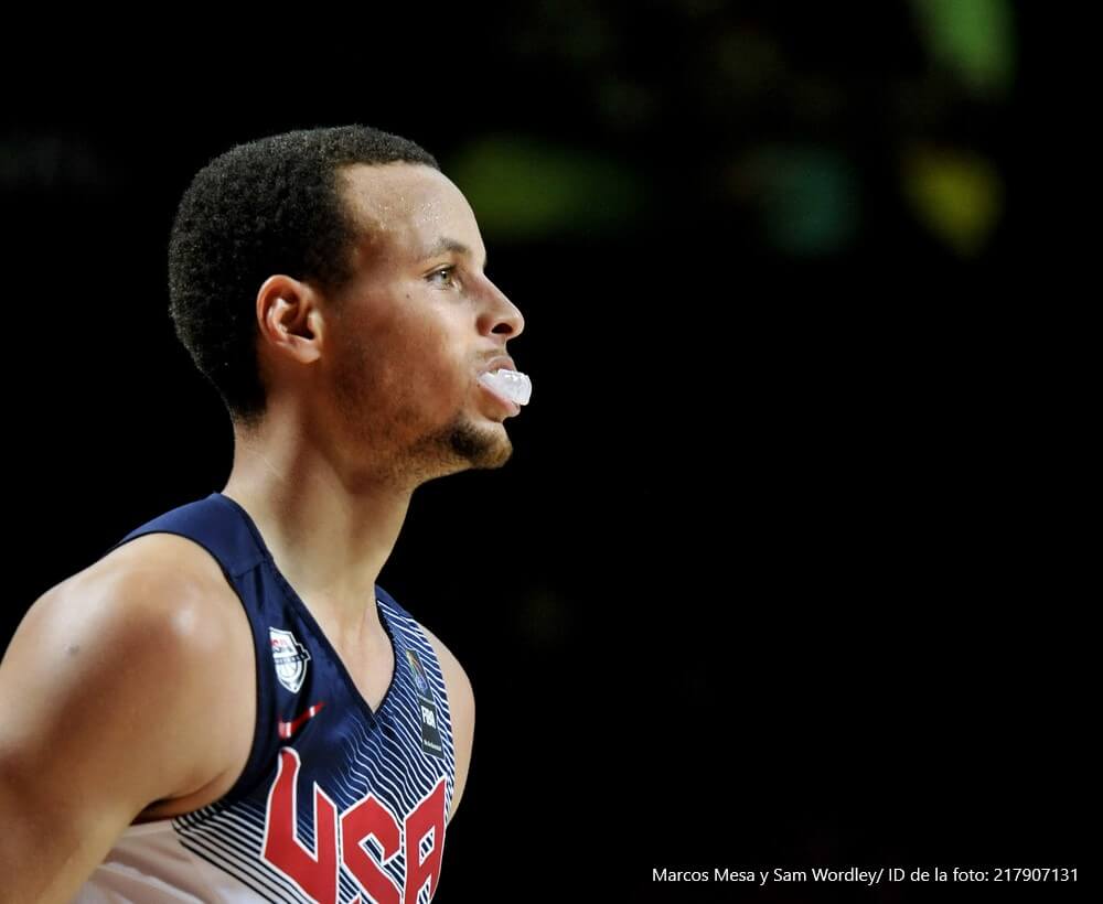 Stephen Curry, con la selección de EEUU.