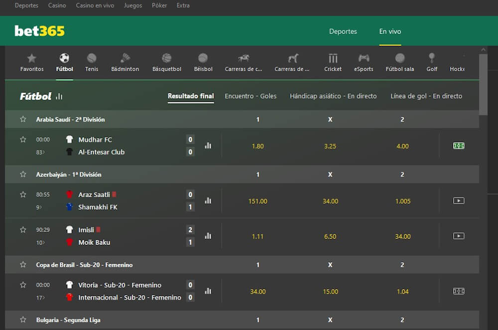 Ver en directo bet365