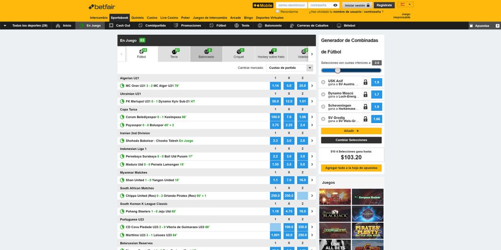 betfair odds
