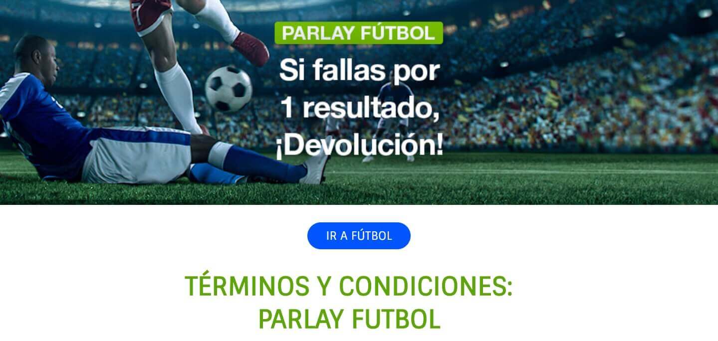 Oferta Codere Parlay de Futbol Promocion Devolución apuesas deportivas mexico